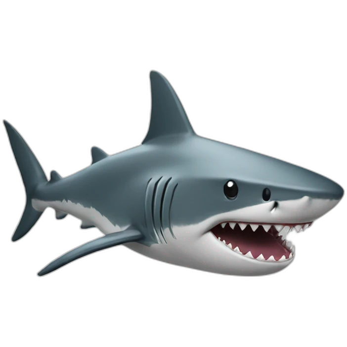 Shark with a top emoji