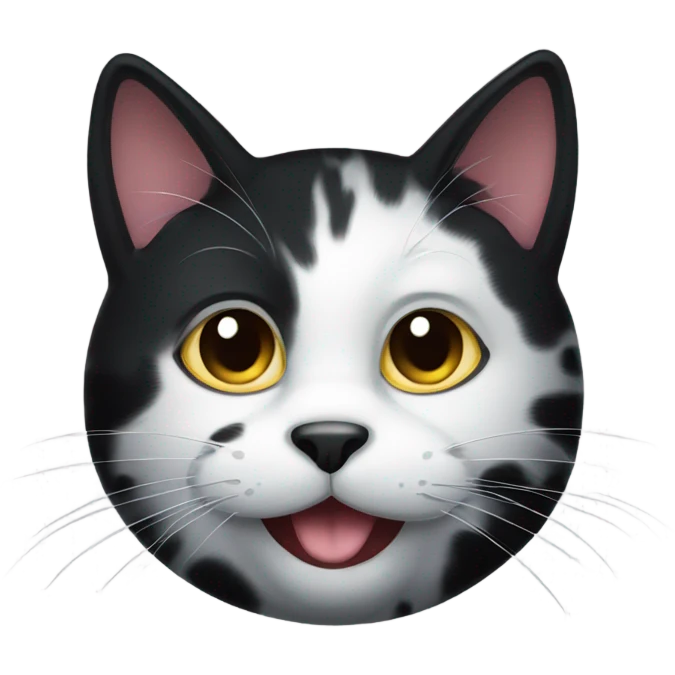 black cat with spots emoji