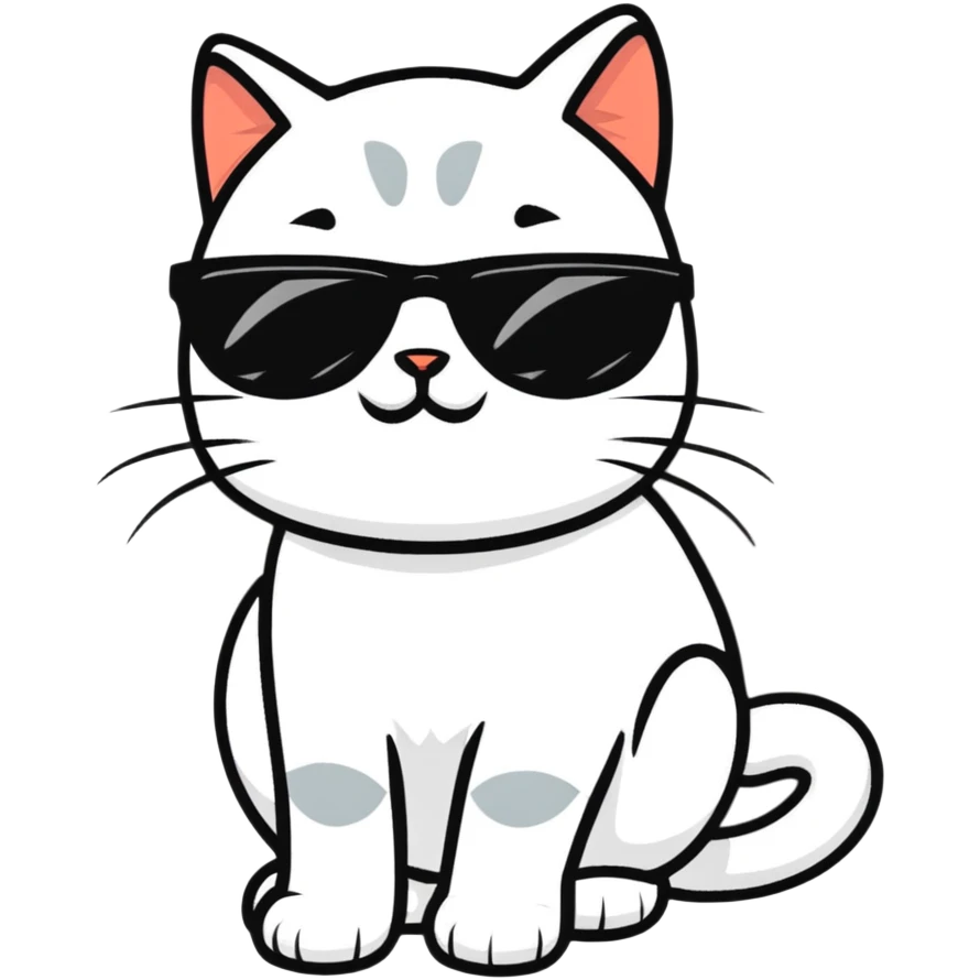 Cat with sunglasses emoji
