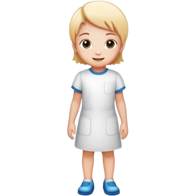 child standing proudly in a clean room, cheerful and organized emoji