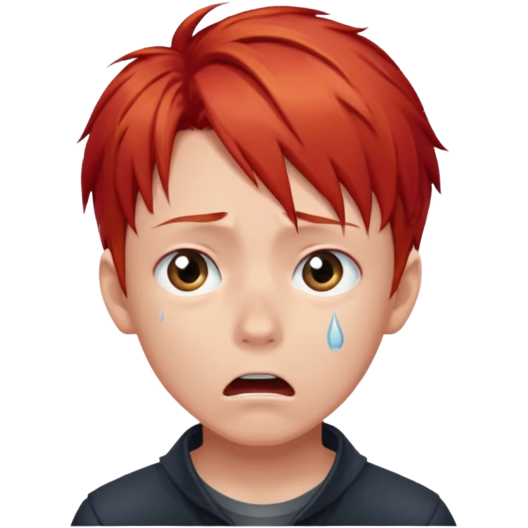 Wolf Anime Boy Red Scared emoji