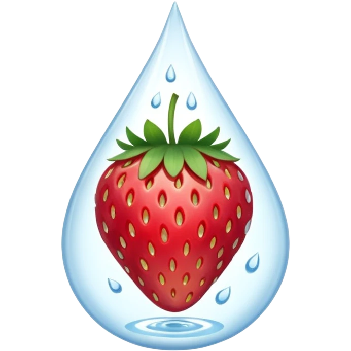 water with strawberry slices emoji