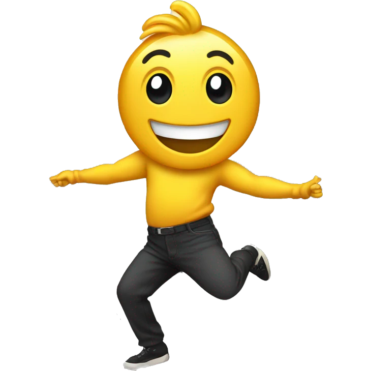 happy guy dancing on pole emoji