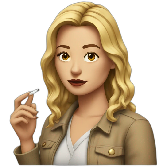 Beth from Yellowstone smoking a cigarette emoji