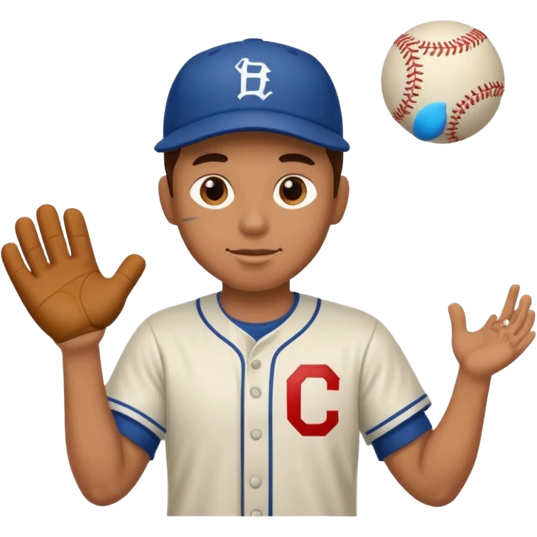 hacer el lanzamiento  de pelota jugador basebal emoji