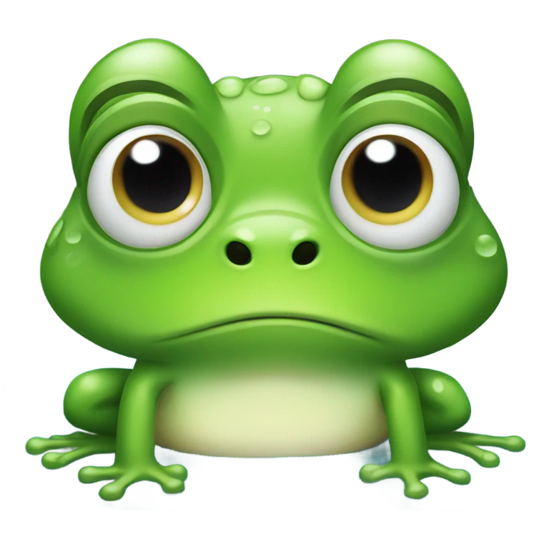 Cute stream of tears crying frog  emoji