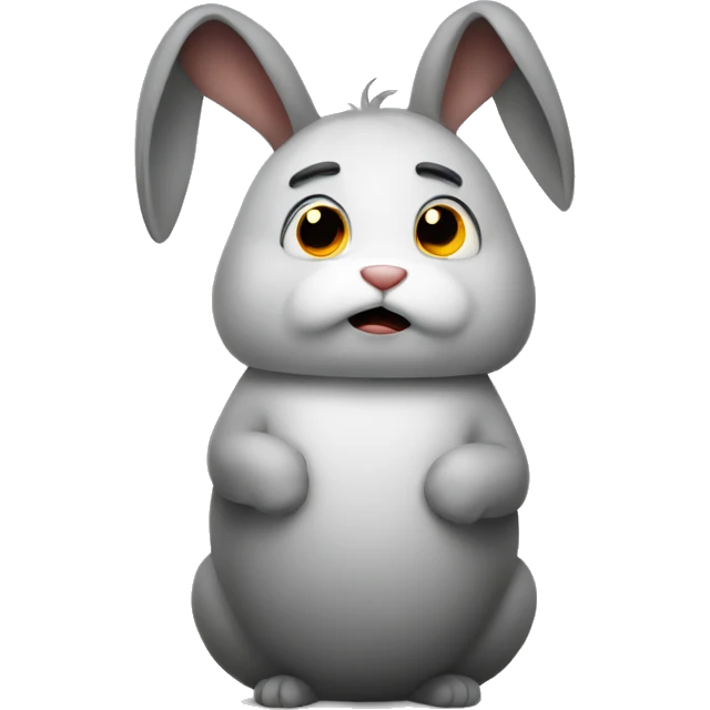 anxious rabbit in leggings emoji
