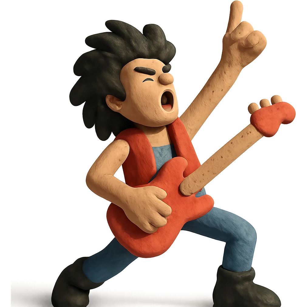 rock star with dramatic pose emoji