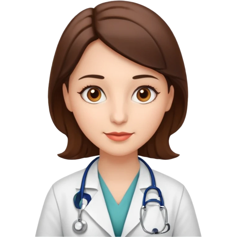 doctor woman,brow eyes, cardiologist, classic image emoji