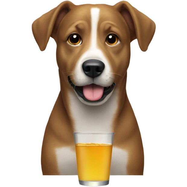Dog drinking  emoji