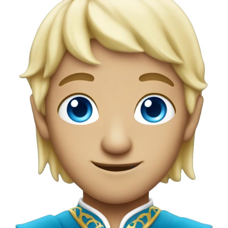 Blonde elf prince with blue eyes emoji