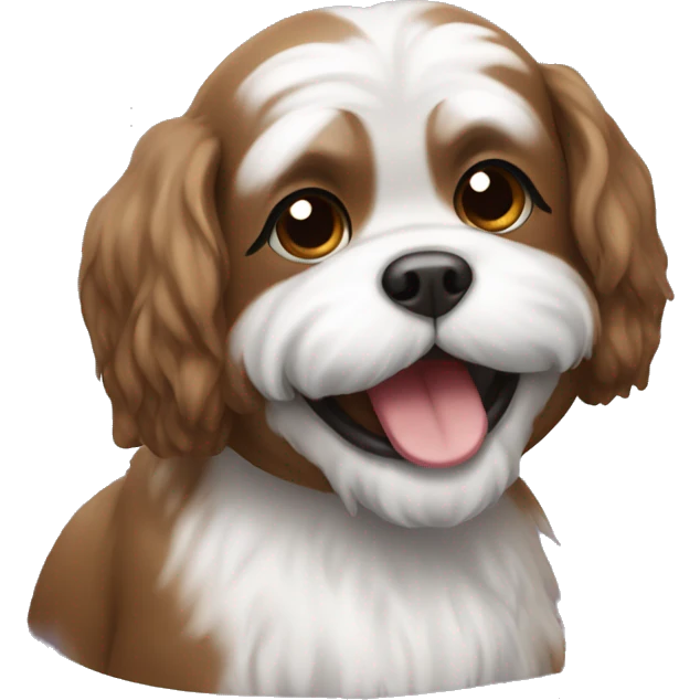 brown shitzu smiling emoji