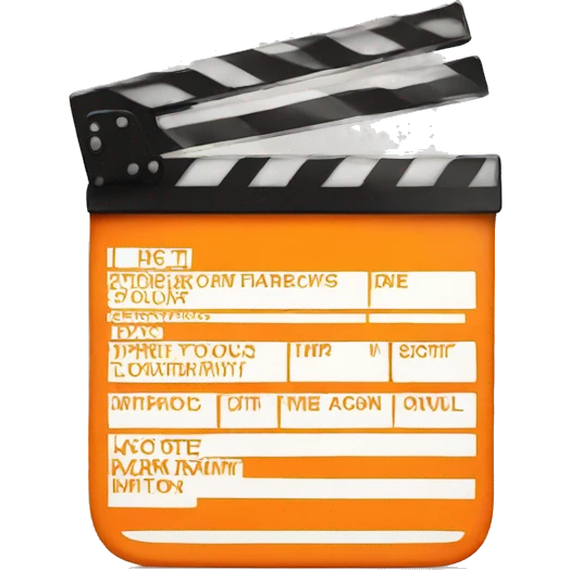 orange Clapperboard  emoji