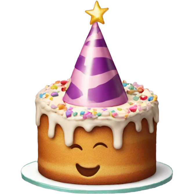 Birthday Cake with a Party Hat emoji