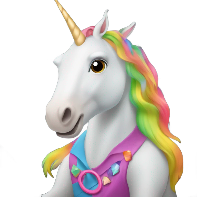 Unicorn driving a car emoji