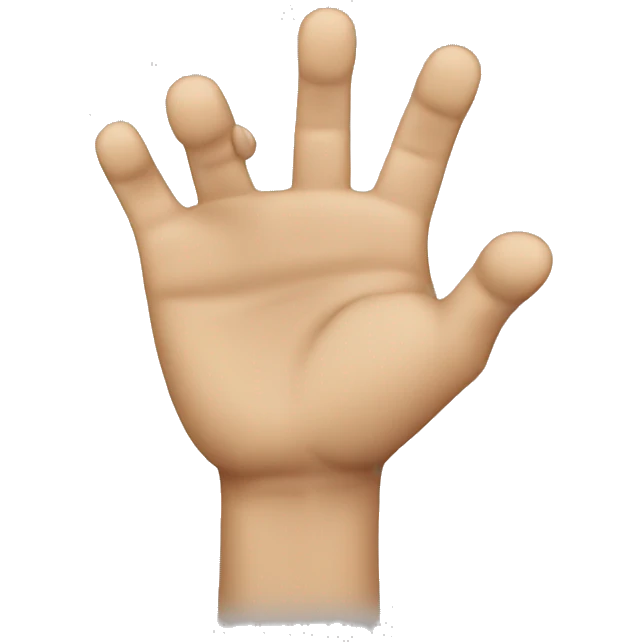 Scratching hand emoji