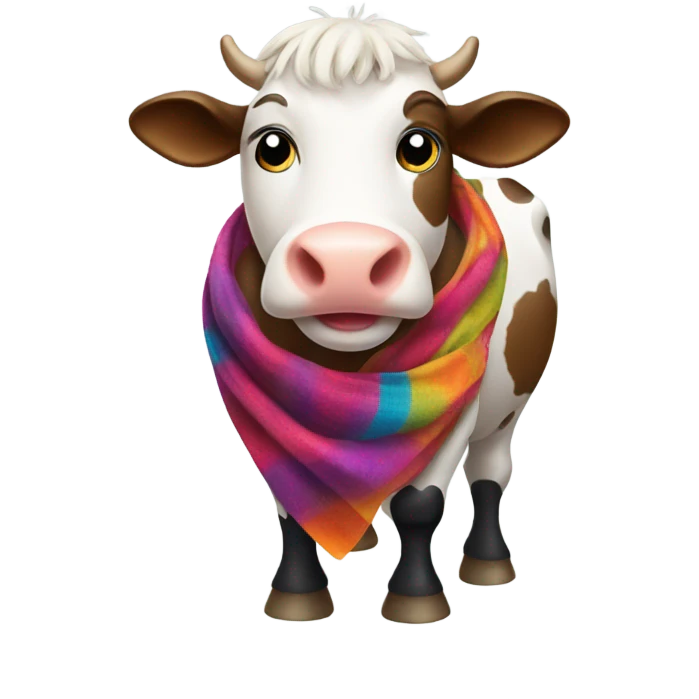 Cow I. Scarf emoji