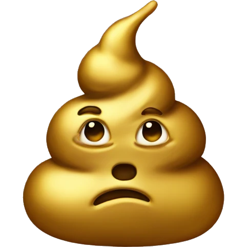 poop made of gold emoji