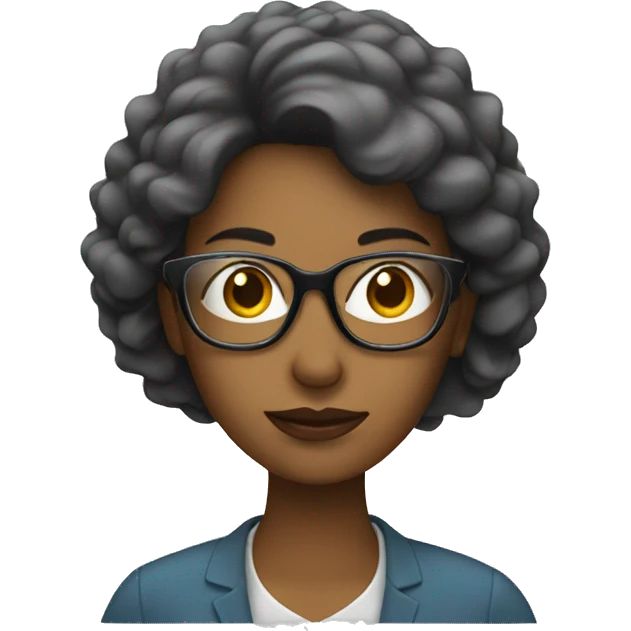 note with woman wearing glasse emoji