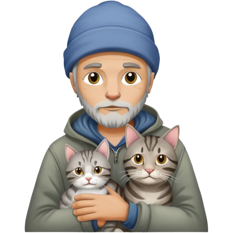 Russian cat attack homeless  emoji