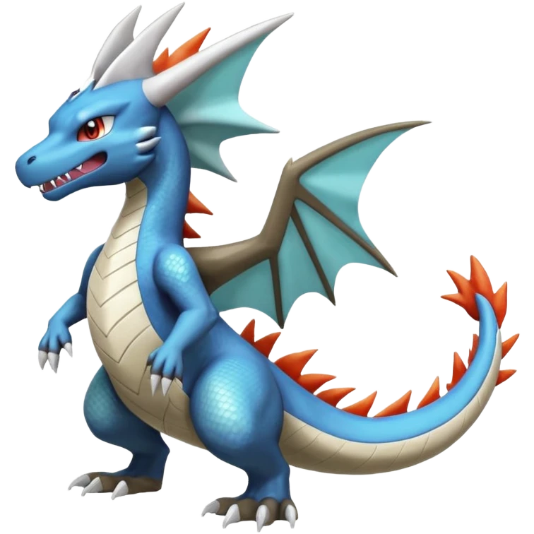 Shiny Silvally-Charizard-Marowak-Salamence-Croconaw-Latios-Fakémon-hybrid-creature (full body)  emoji