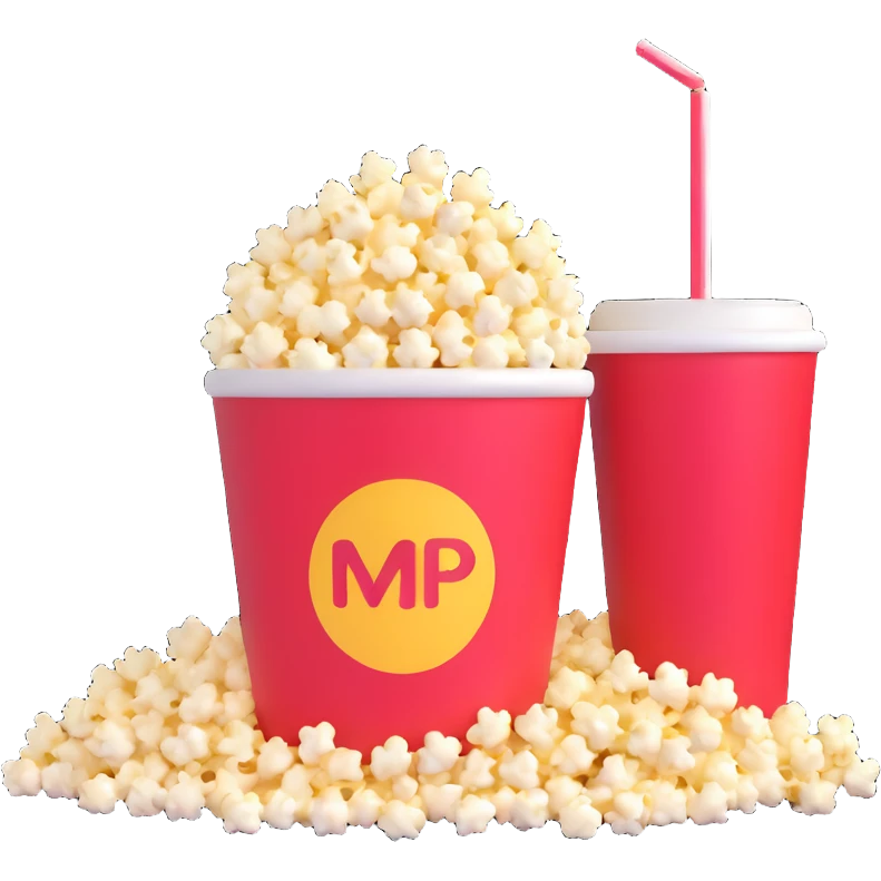 popcorn and soda emoji