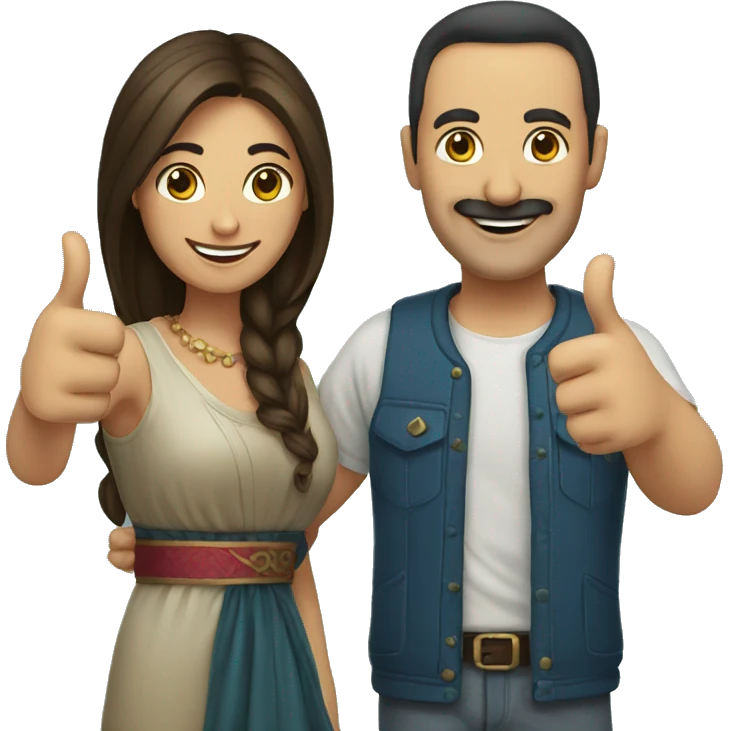 TURKISH COUPLE WITH THUMBS UP emoji