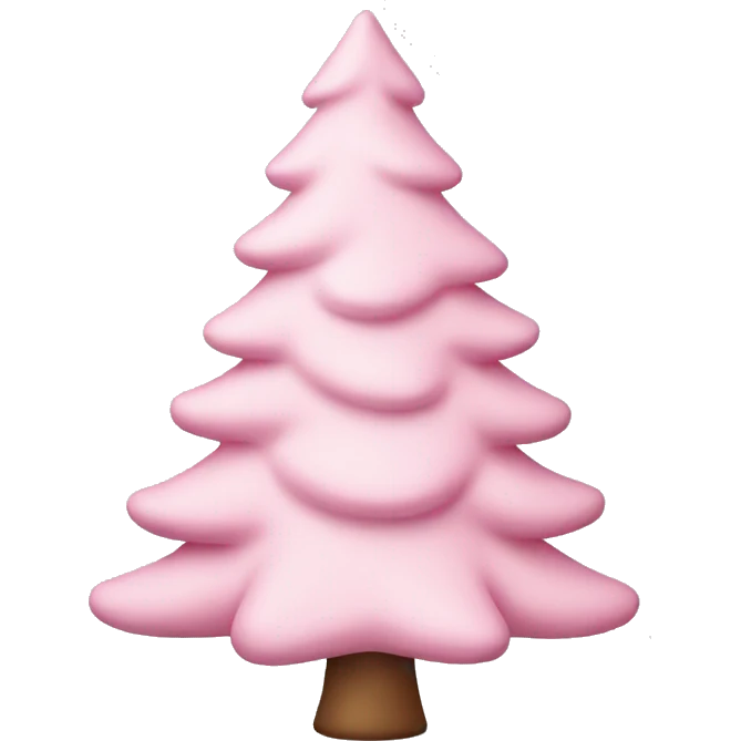 pastel pink christmas tree emoji