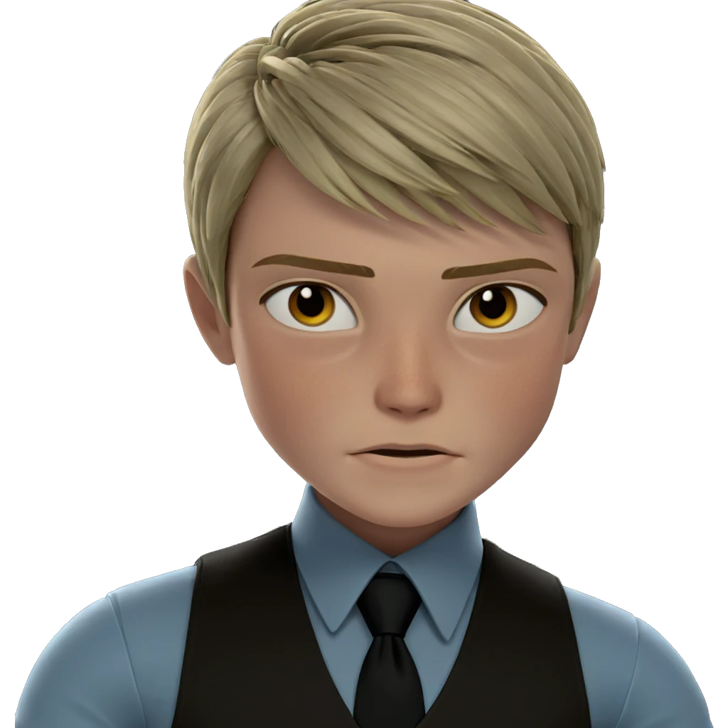young boy in a vest emoji