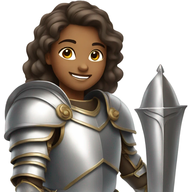 smiling girl in armor emoji