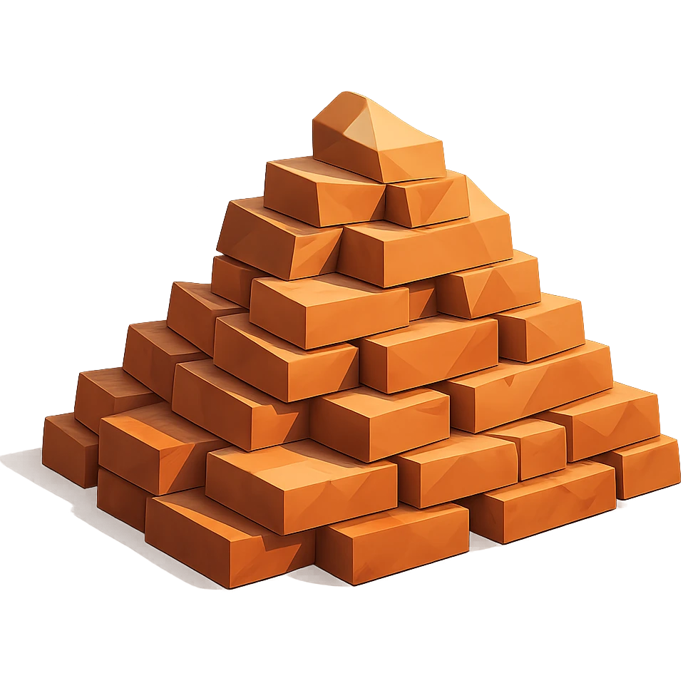 mountain of bricks emoji