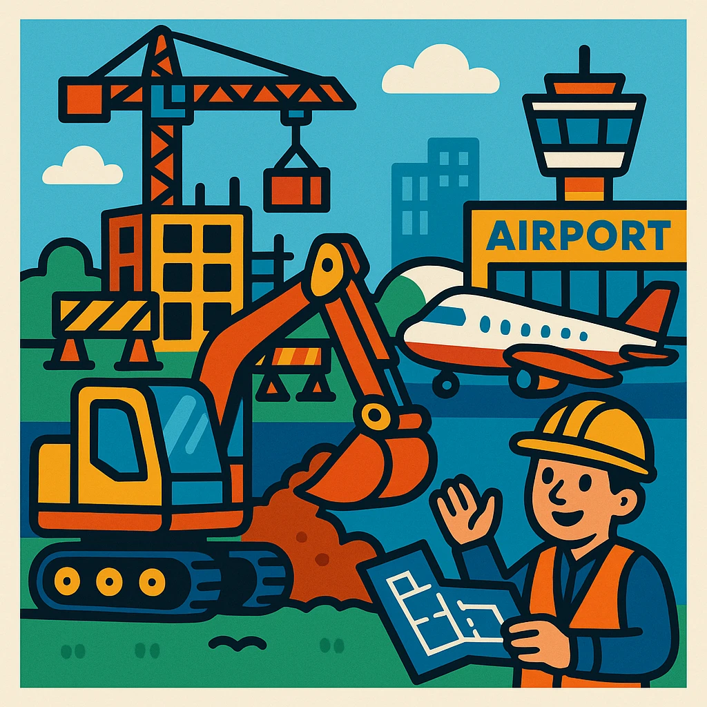 construction and airport elements emoji