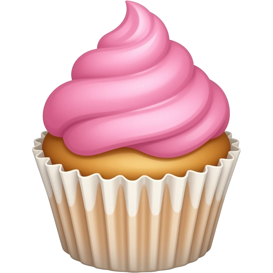 Cupcake with pink icing emoji