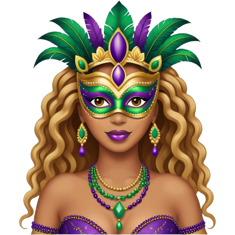 Beyonce Mardi Gras emoji