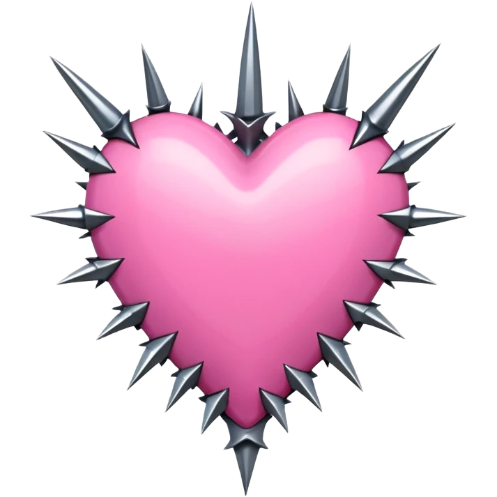 pink heart with metal thorns emoji
