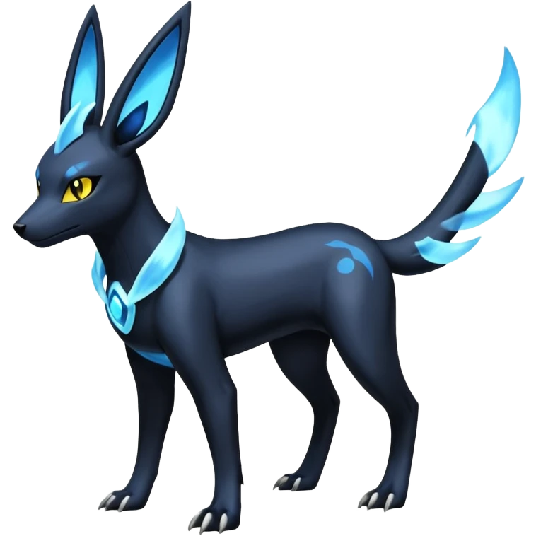 Manectric-Electrike-Lugia-Umbreon-Houndoom-Fakémon-hybrid-creature (full body), 4 legs emoji
