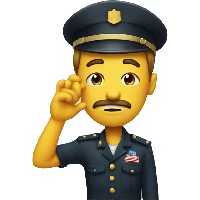 Frowning saluting emoji emoji