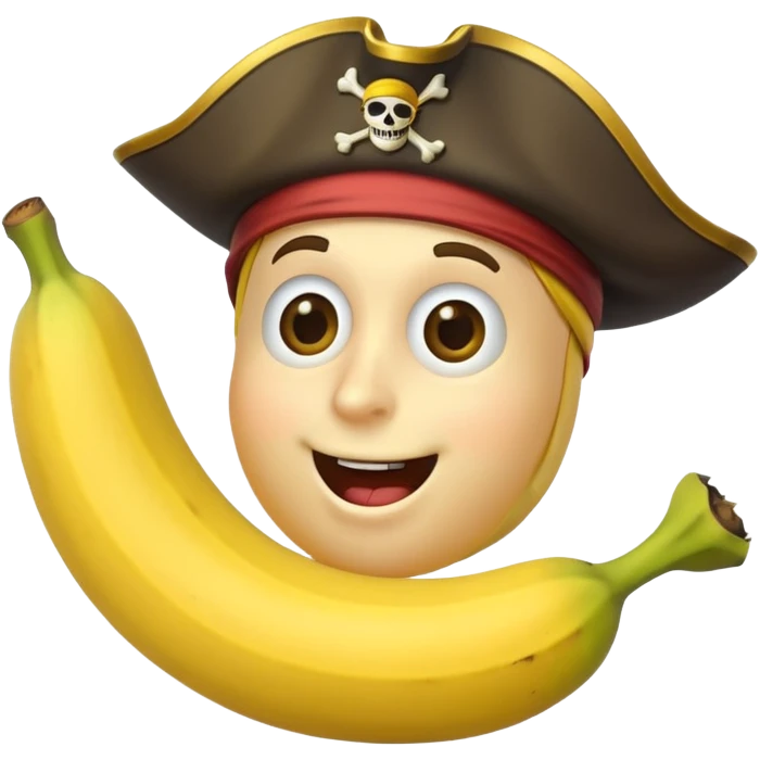  banana with pirate hat  emoji