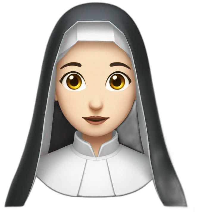 The nun but anime emoji