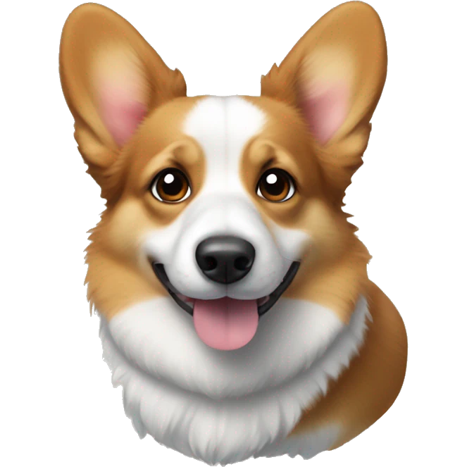Corgi tricolor fluffy emoji