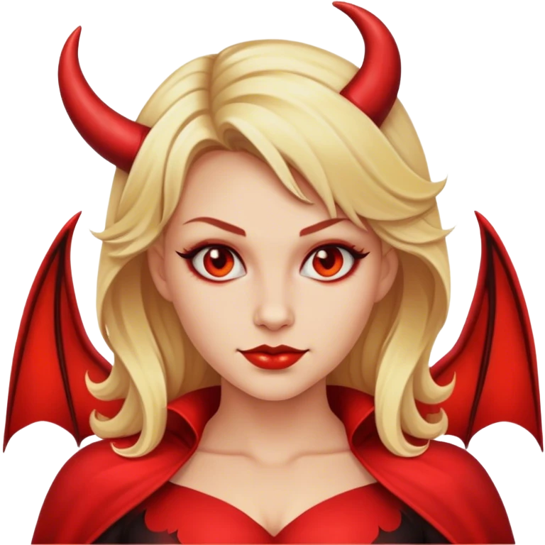 Blonde Lady devil  emoji