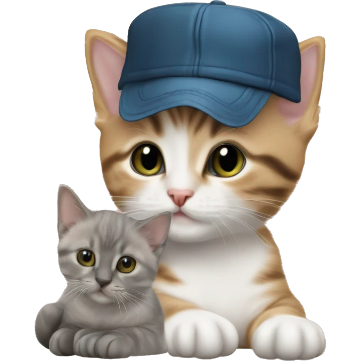 cute kitten CHATON morad WITH DJELLAbah and cap emoji