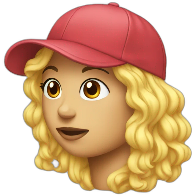 female-baseball-cap emoji