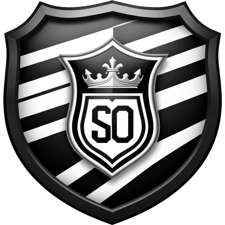 Football club SCO Angers logo, black and white striped shield with 1919 year, sports team emblem emoji