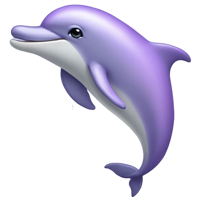 Pastel purple dolphin emoji