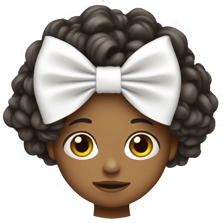 White pretty bow emoji
