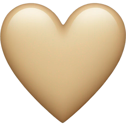 Beige heart emoji