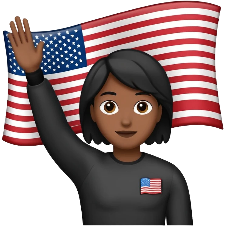 Black American flag emoji