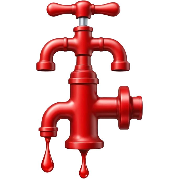 Red water tap emoji