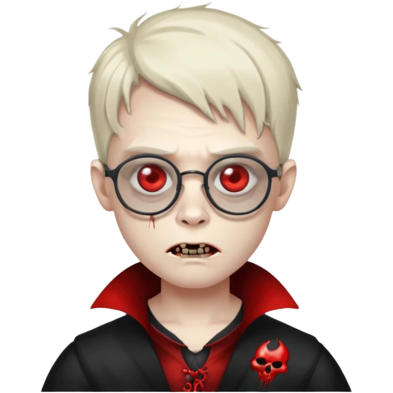 zombie vampire boy with glasses emoji